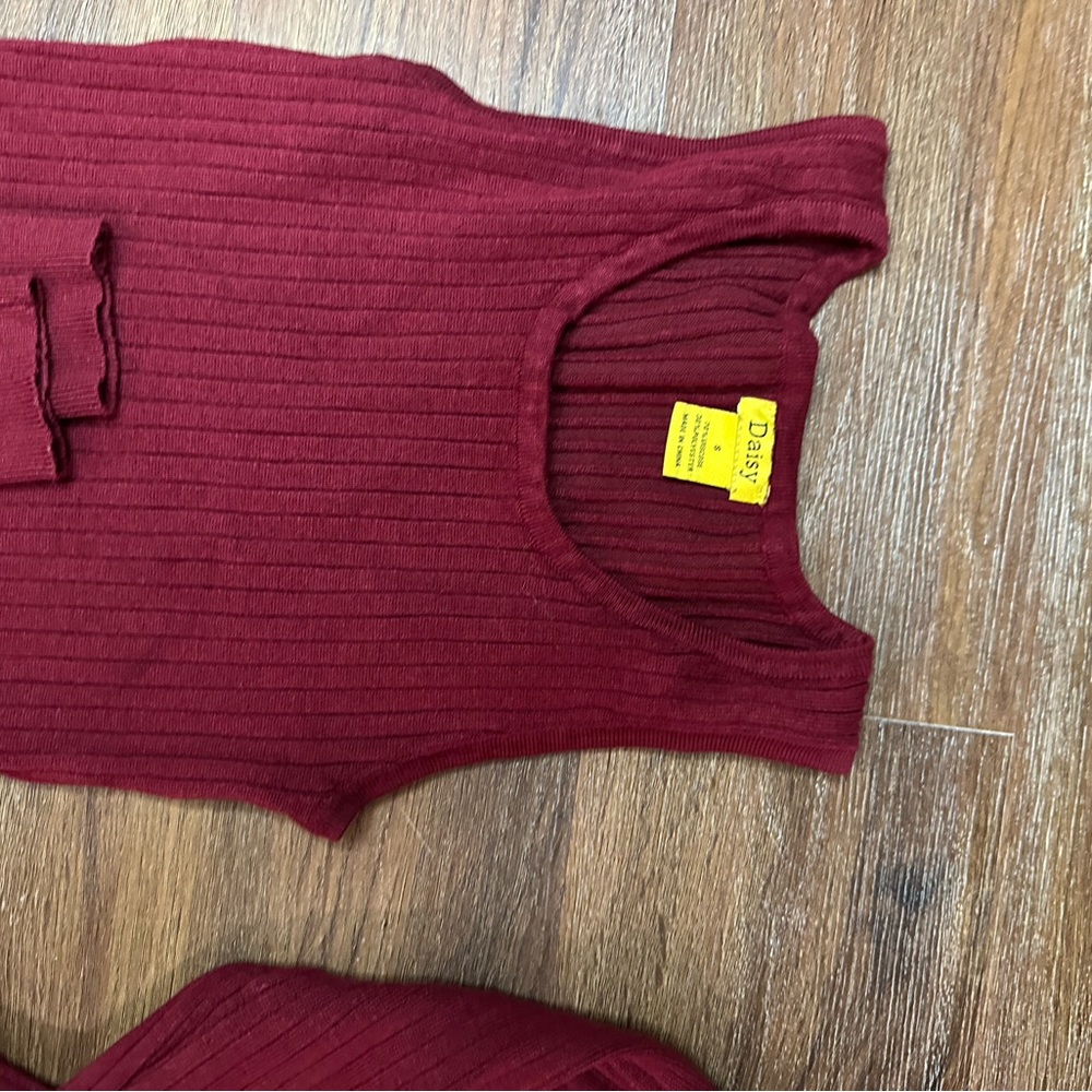 Burgundy Ribbed Knit Set - Picture 7 of 7